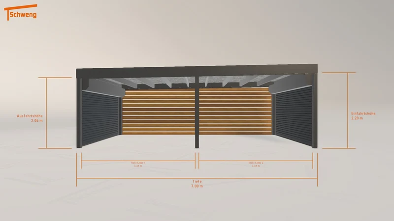 #DE Schweng Flachdachcarport C600 (ID 77ww45) #MTG