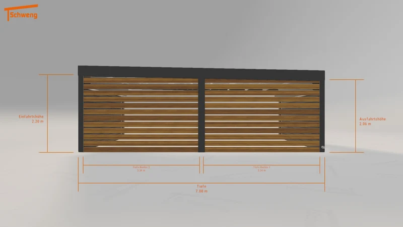 #DE Schweng Flachdachcarport C600 (ID 77ww45) #MTG