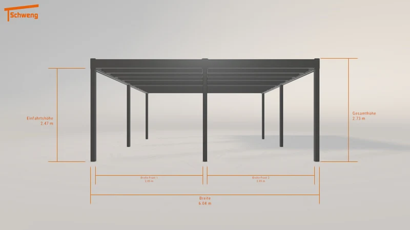 #DE Schweng Flachdachcarport C600+ (ID 859bnq) #MTG