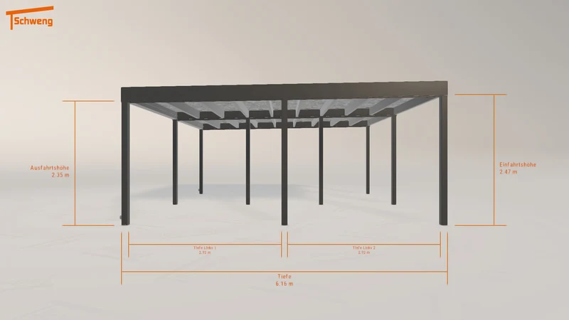 #DE Schweng Flachdachcarport C600+ (ID 859bnq) #MTG