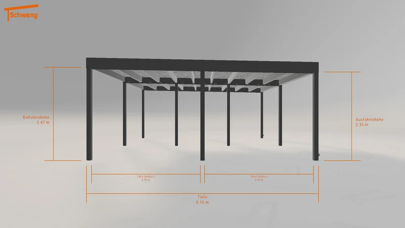 #DE Schweng Flachdachcarport C600+ (ID 859bnq) #MTG