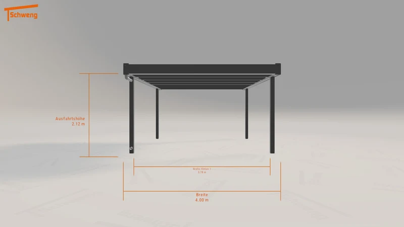 #DE Schweng Flachdachcarport C600 (ID qdy3ww)