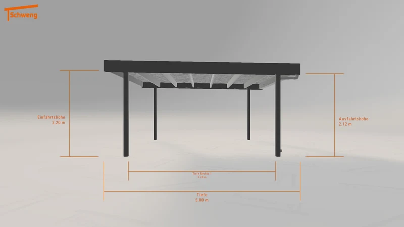 #DE Schweng Flachdachcarport C600 (ID qdy3ww)