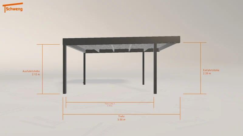 #DE Schweng Flachdachcarport C600 (ID 42xggg) #MTG