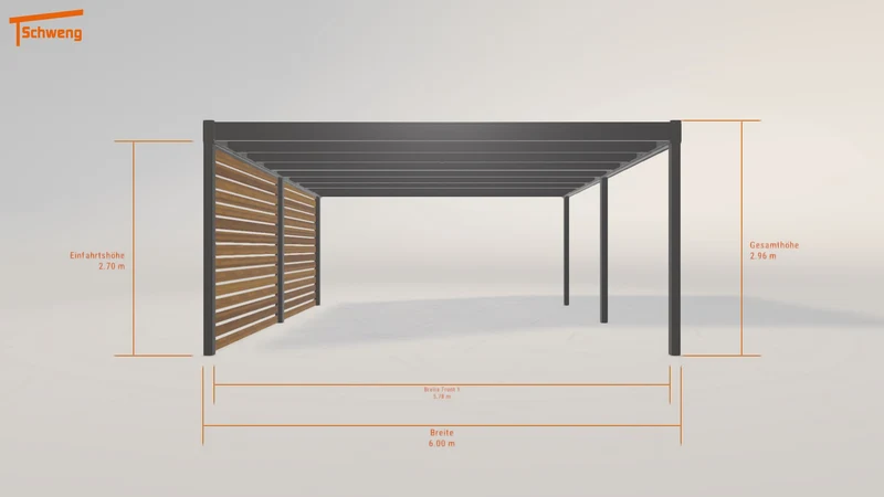 #DE Schweng Flachdachcarport C600+ (ID 42xj57) #MTG