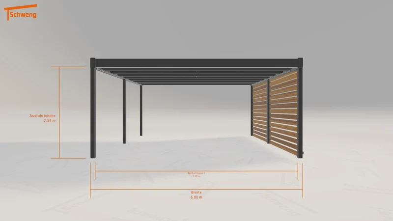 #DE Schweng Flachdachcarport C600+ (ID 42xj57) #MTG