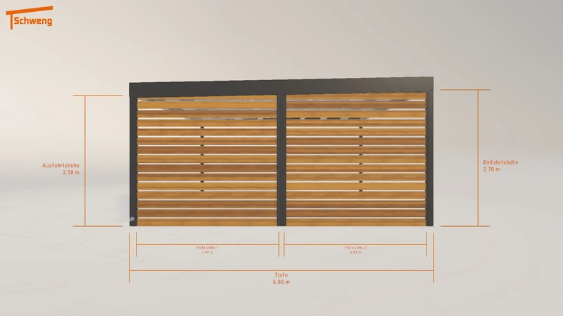 #DE Schweng Flachdachcarport C600+ (ID 42xj57) #MTG