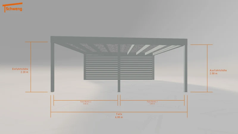 #DE Schweng Flachdachcarport C600 (ID g73gdp)