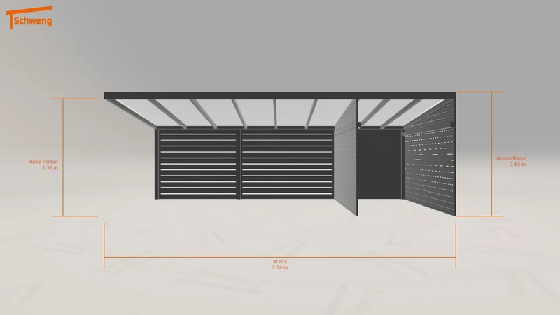 #DE Schweng Pultdachcarport S350 (ID qdyw78)
