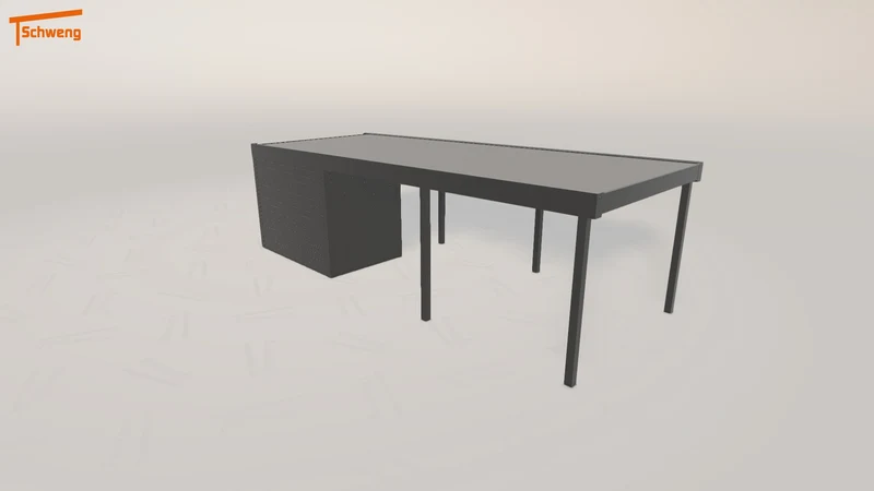 #AT Schweng Flachdachcarport C600 (ID 77w9bj)
