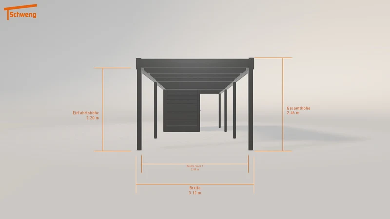 #AT Schweng Flachdachcarport C600 (ID 77w9bj)