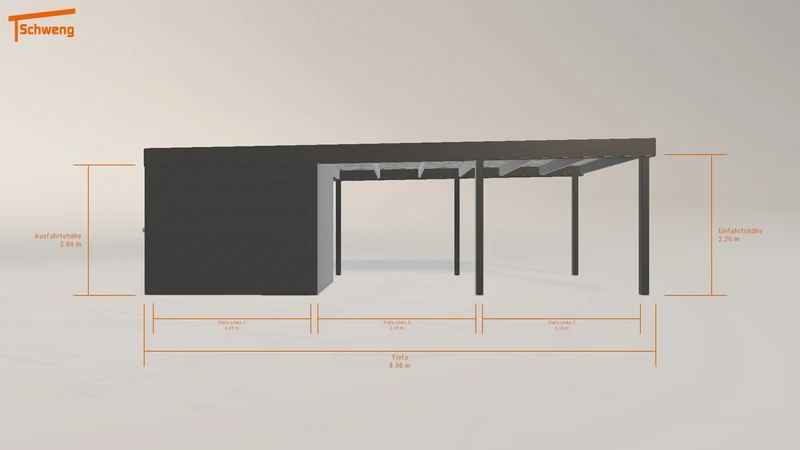 #AT Schweng Flachdachcarport C600 (ID 77w9bj)