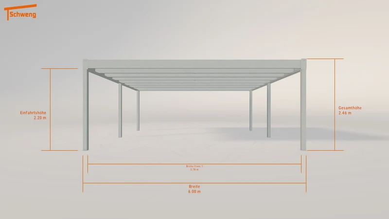 #DE Schweng Flachdachcarport C600+ (ID ygy2jg)