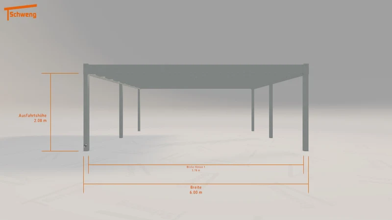 #DE Schweng Flachdachcarport C600+ (ID ygy2jg)