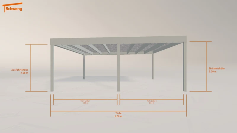 #DE Schweng Flachdachcarport C600+ (ID ygy2jg)