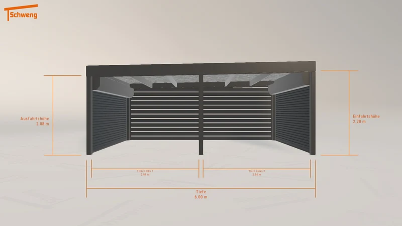#DE Schweng Flachdachcarport C600 (ID v4j2wp) #MTG