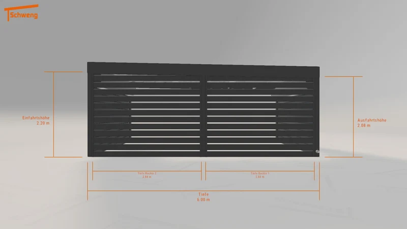 #DE Schweng Flachdachcarport C600 (ID v4j2wp) #MTG
