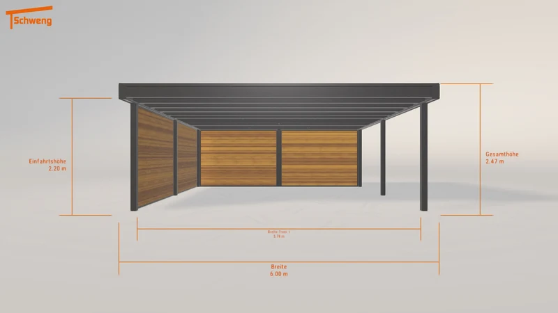 #DE Schweng Flachdachcarport C600+ (ID 337yyn) #MTG