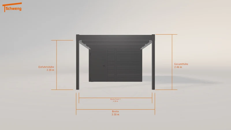 #AT Schweng Flachdachcarport C600 (ID pb9v5y)