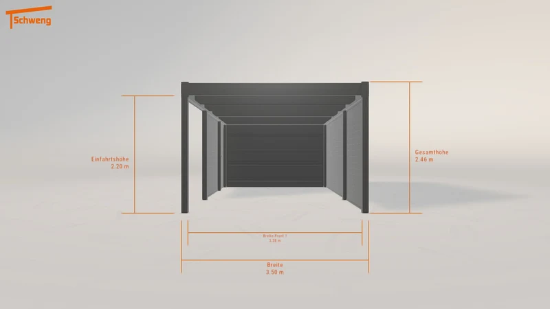 #DE Schweng Flachdachcarport C600 (ID 859jp7)