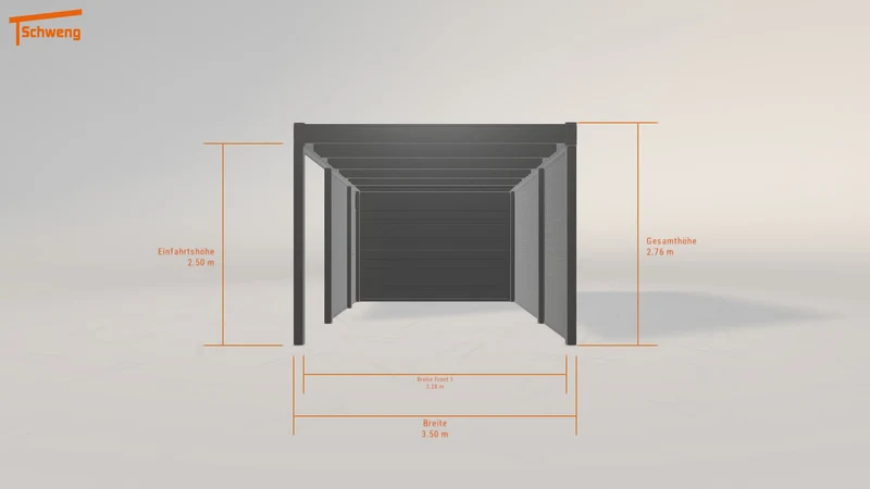 #DE Schweng Flachdachcarport C600 (ID v4j293)