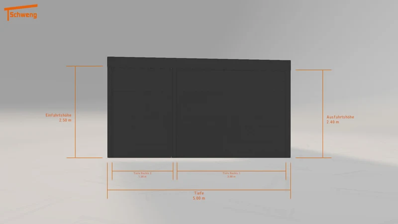 #DE Schweng Flachdachcarport C600 (ID v4j293)