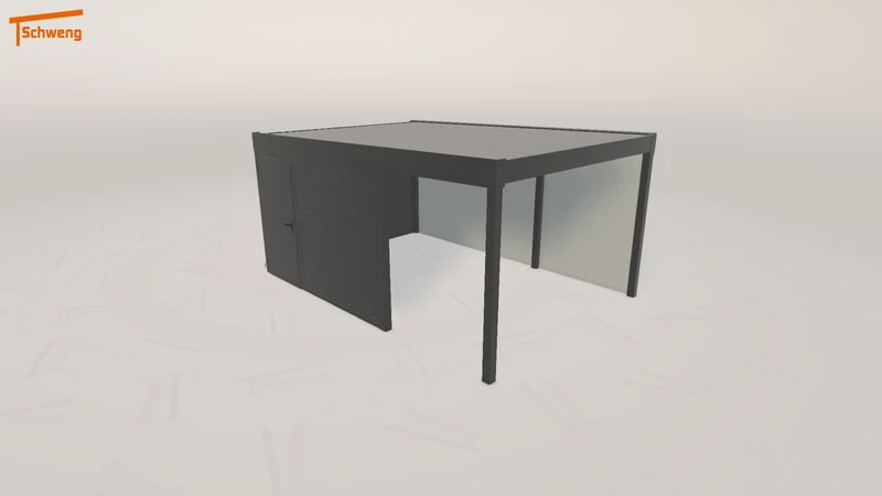 #DE Schweng Flachdachcarport C600 (ID mjpvrg)