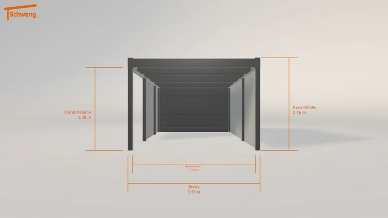 #DE Schweng Flachdachcarport C600 (ID mjpvrg)