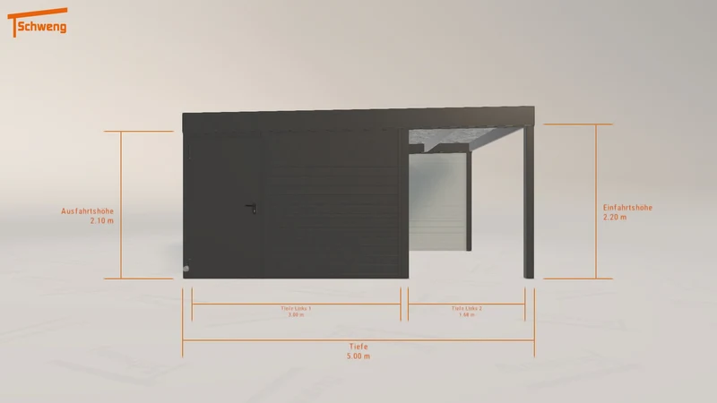 #DE Schweng Flachdachcarport C600 (ID zb53xy) #MTG