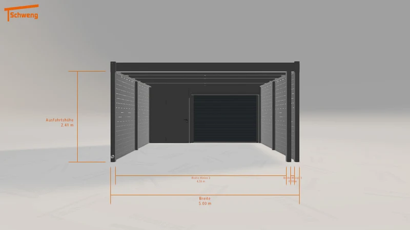 #DE Schweng Flachdachcarport C600 (ID 3372kq) #MTG