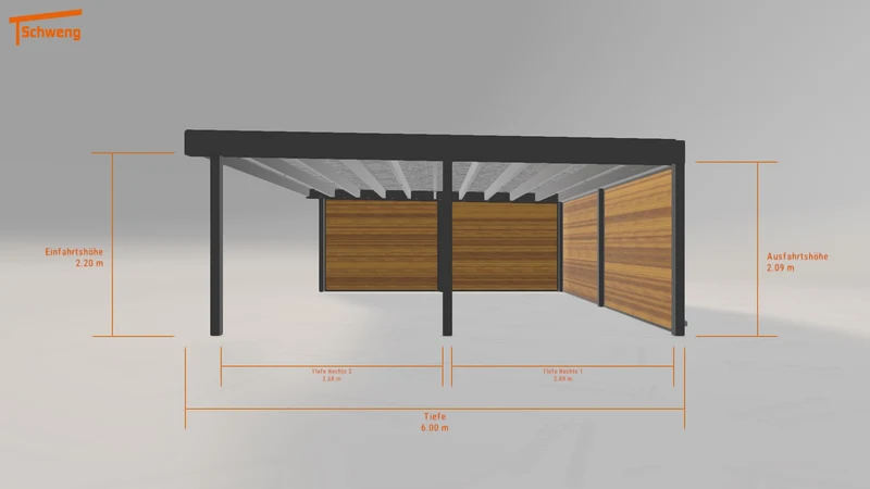 #DE Schweng Flachdachcarport C600+ (ID g73dr4) #MTG