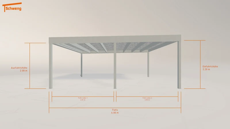 #DE Schweng Flachdachcarport C600+ (ID dvqdkr)