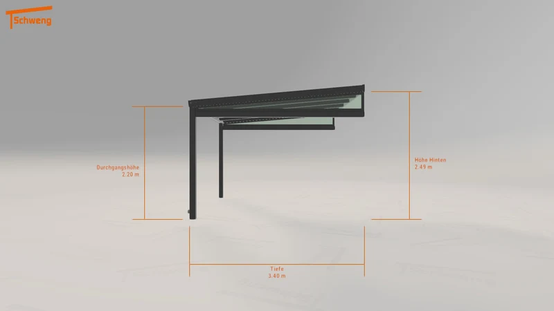 #DE Schweng Terrassenüberdachung S350 (ID 3379xy)