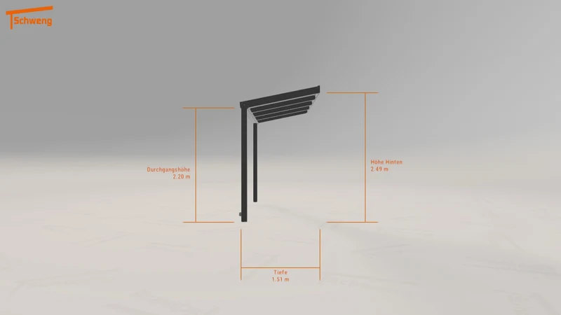 #DE Schweng Terrassenüberdachung S350 (ID 33729w)