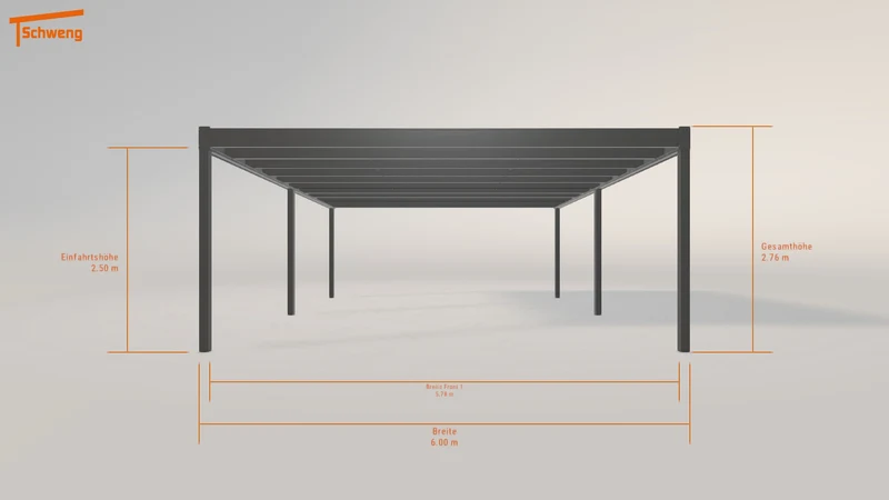 #DE Schweng Flachdachcarport C600 (ID v4jzbj)