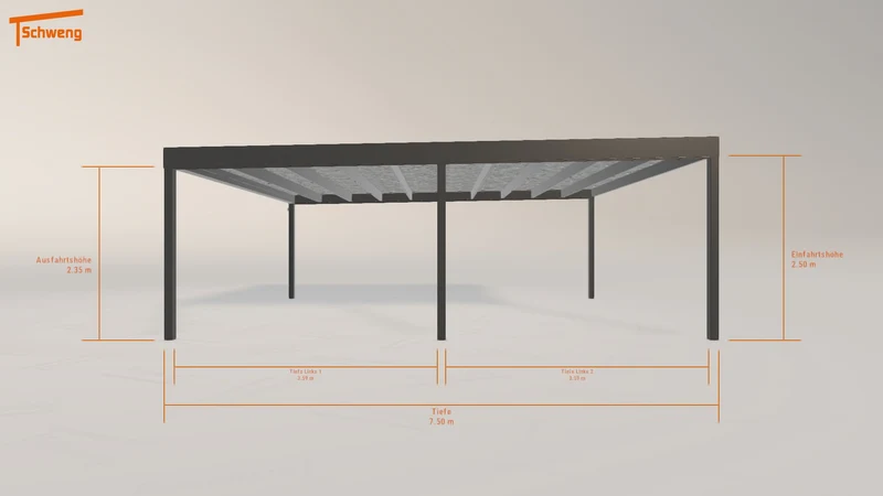 #DE Schweng Flachdachcarport C600 (ID v4jzbj)