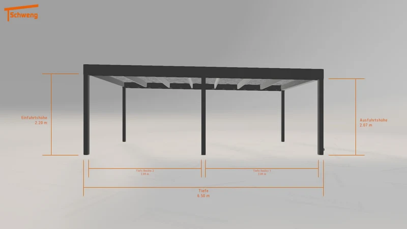 #DE Schweng Flachdachcarport C600 (ID 5m85xw)