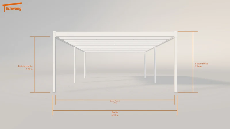 #DE Schweng Flachdachcarport C600+ (ID 77w3pj)