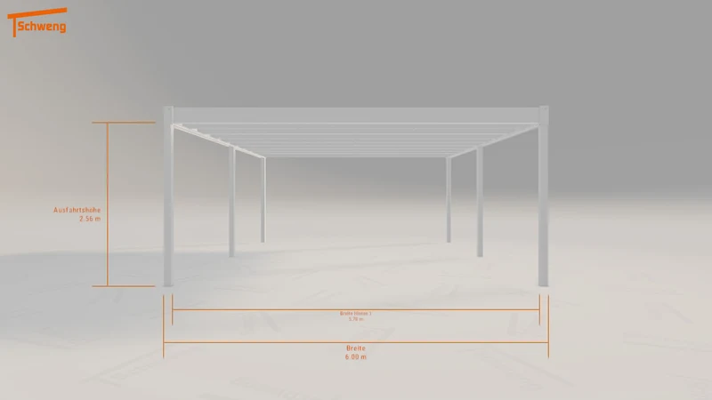 #DE Schweng Flachdachcarport C600+ (ID 77w3pj)