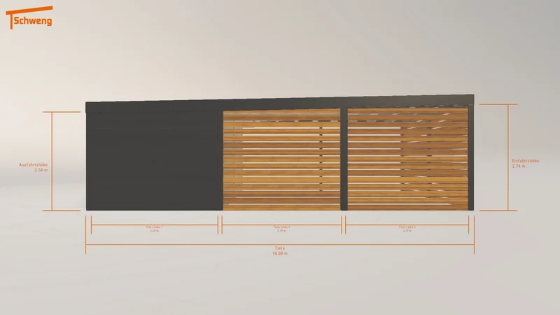 #DE Schweng Flachdachcarport C600 (ID 9wy42p)