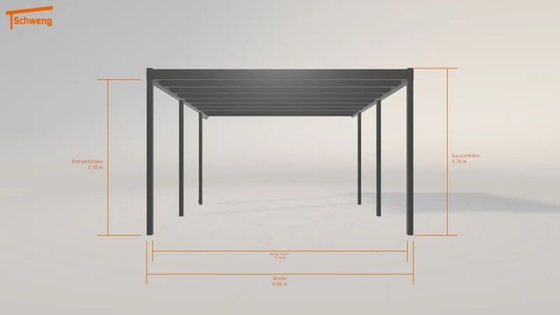 #CH Schweng Flachdachcarport C600+ (ID rj542z)