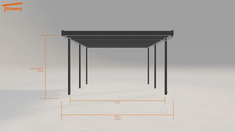 #CH Schweng Flachdachcarport C600+ (ID rj542z)
