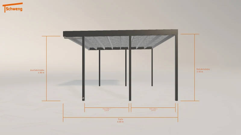 #CH Schweng Flachdachcarport C600+ (ID rj542z)