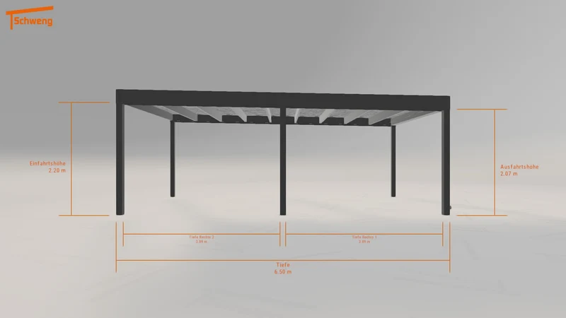 #DE Schweng Flachdachcarport C600+ (ID ygyrvk)