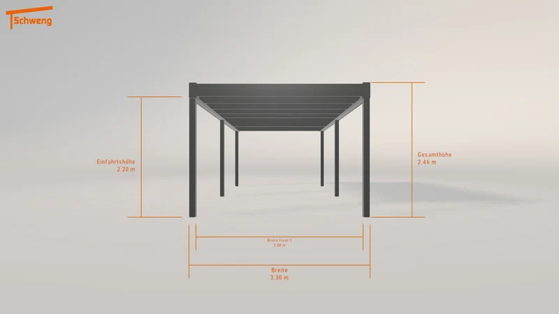 #DE Schweng Flachdachcarport C600+ (ID bkqz4q)