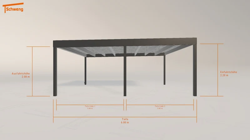 #DE Schweng Flachdachcarport C600 (ID 3379jz) #MTG