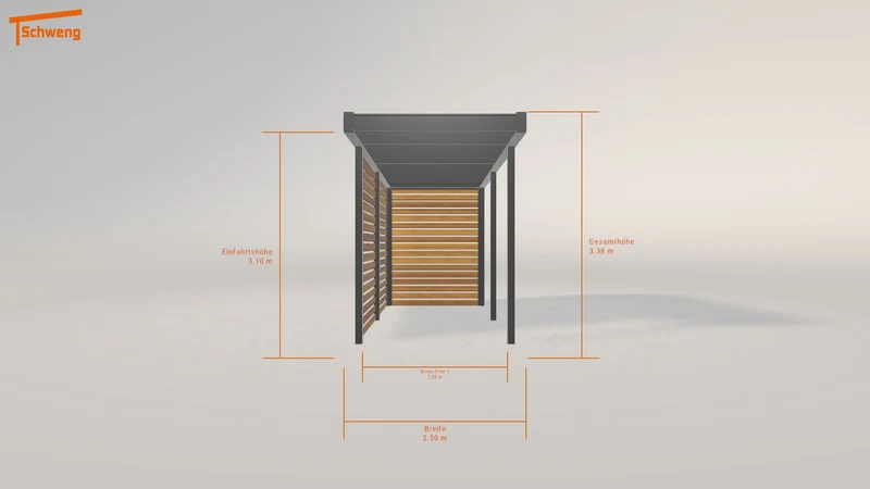 #CH Schweng Flachdachcarport C600 (ID k2qmpq)