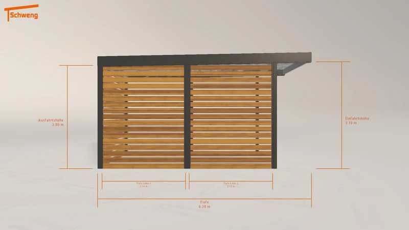 #CH Schweng Flachdachcarport C600 (ID k2qmpq)