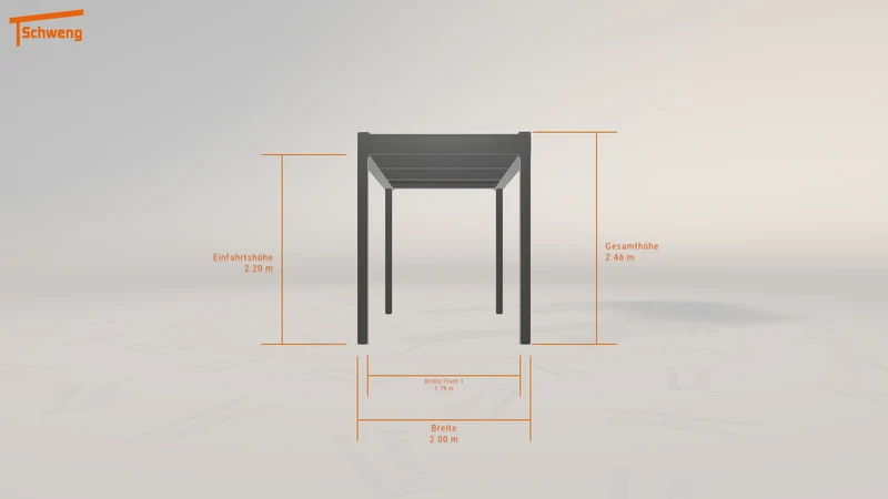 #DE Schweng Flachdachcarport C600 (ID 77wpnj)