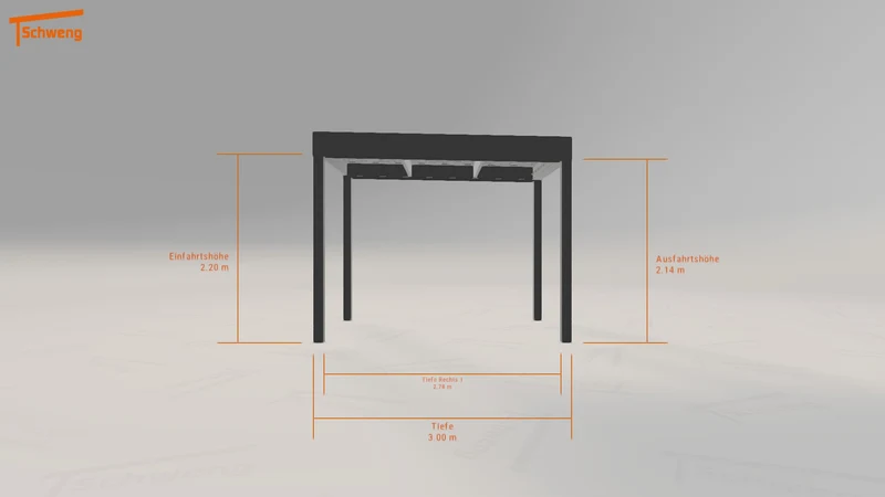 #DE Schweng Flachdachcarport C600 (ID 77wpnj)